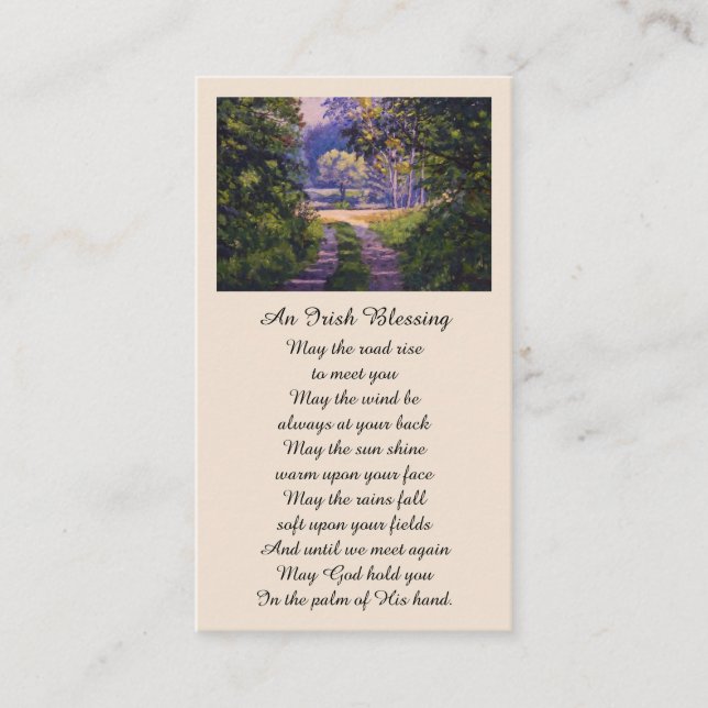 Colourful Forest Light Blessing Prayer Card (Front)