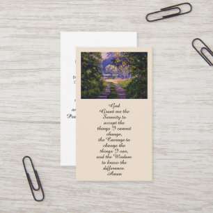 Colourful Forest Light Memorial Prayer Card