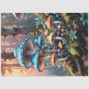 Colourful Forest Mushroom Art II Tissue Paper