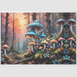 Colourful Forest Mushroom Art II Tissue Paper