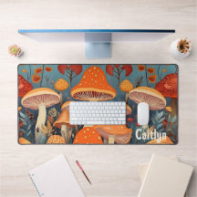 Colourful Forest Mushrooms Personalised Name