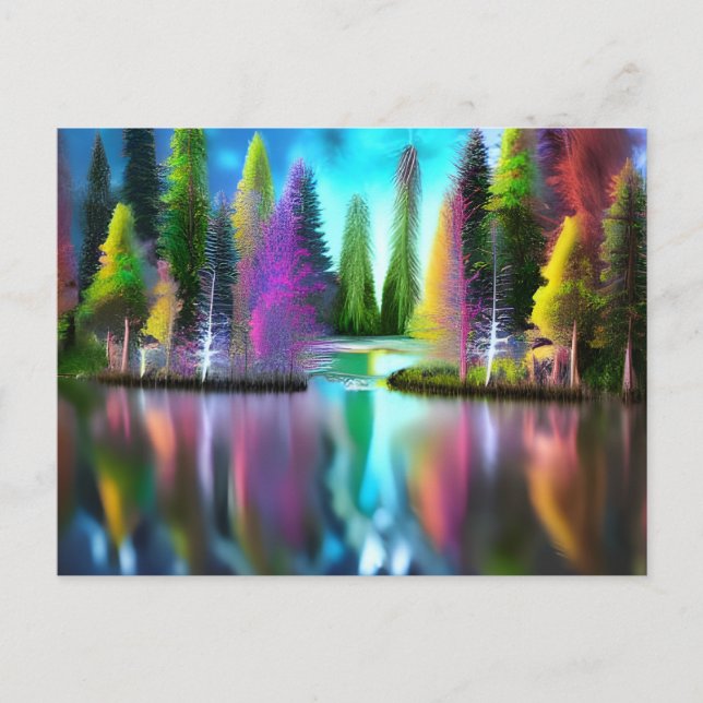 Colourful Forest Postcard (Front)