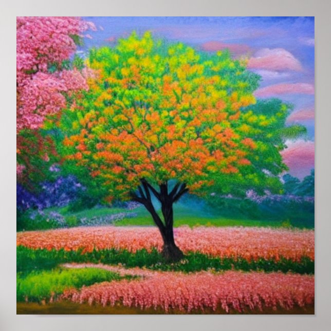 Colourful Forest Poster (Front)