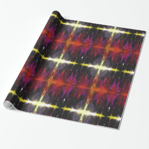 Colourful Forest Stained Glass Cross Wrapping Paper