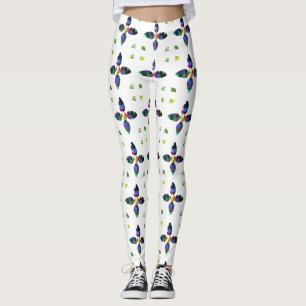 Colourful Four-Leaf Leggings