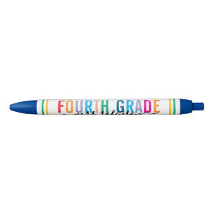 Colourful Fourth Grade Teacher Pen with Custom Nam