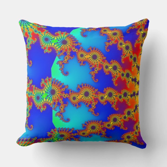 Colourful Fractal 120717 Cushion (Front)