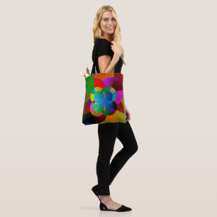 Colourful fractal artwork tote bag