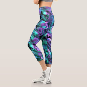 Colourful Fractal Capri Leggings