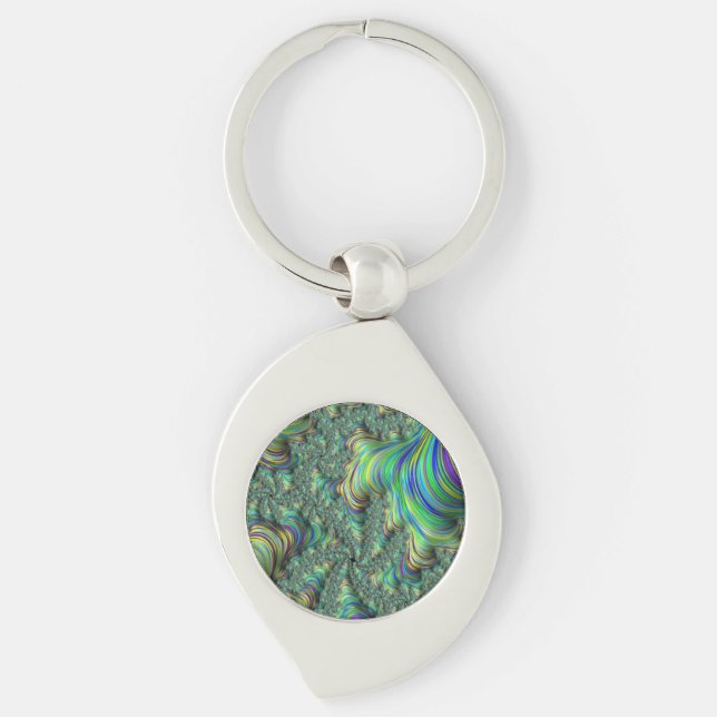 Colourful Fractal Key Ring (Front)