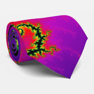 Colourful Fractal Lightning Strike Neck Tie
