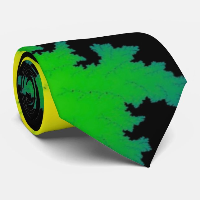 Colourful Fractal Lightning Strike Tie (Rolled)