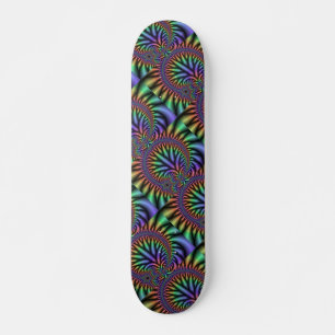 Colourful Fractal Plant Skateboard