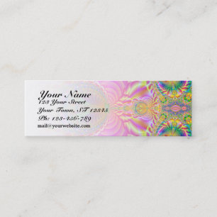 Colourful fractal Skinny Business Card