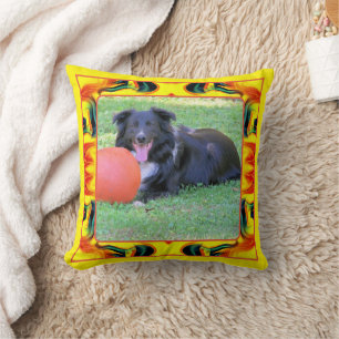 Colourful Frame Create Your Own Pet Photo  Cushion