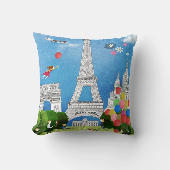 Colourful France Cushion (Front)