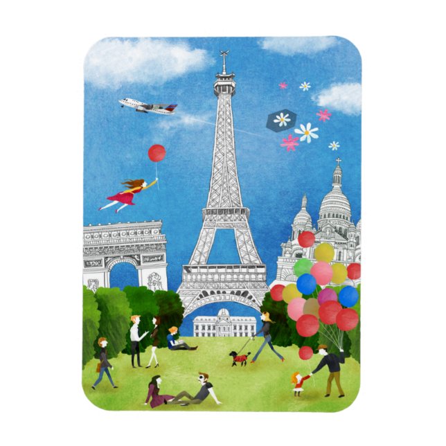 Colourful France Magnet (Vertical)