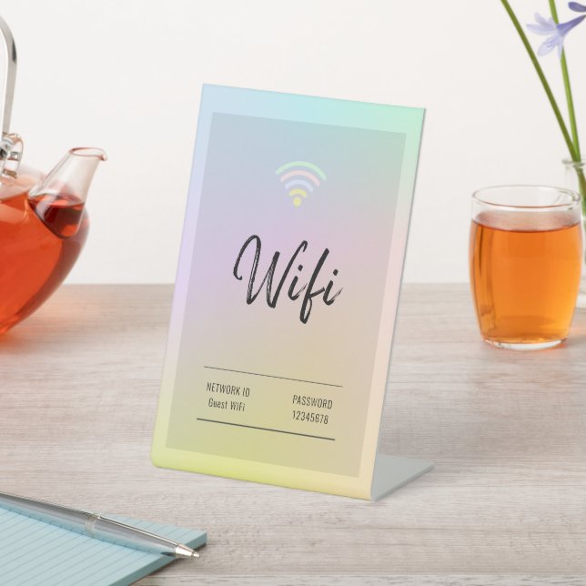 Colourful Free WiFi Pedestal Sign (In SItu)