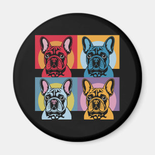 Colourful French Bulldog Pop Art Design for Dog Magnet
