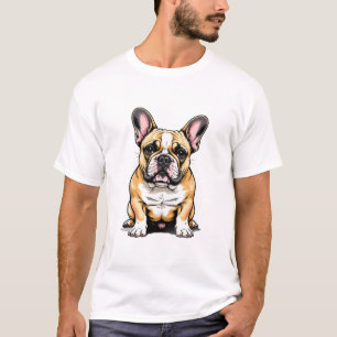 Colourful French Bulldog Portrait T-Shirt