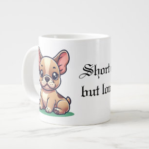 Colourful French Bulldog Quote Graphic Large Coffee Mug