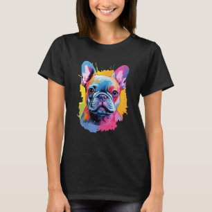 Colourful French-bulldog T-Shirt