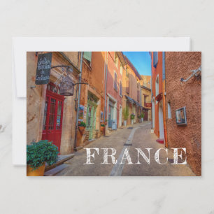 Colourful French Hillside Town Thank You Card