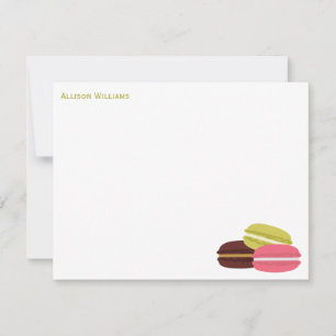 Colourful French Macarons Note Cards
