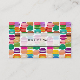 Colourful French Macarons Pastry Business Card