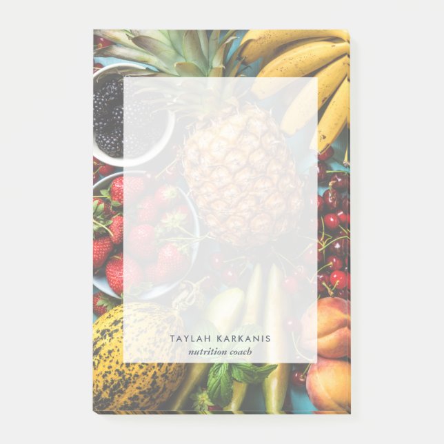 Colourful Fresh Fruit Health Field Personalised  Post-it Notes (Front)
