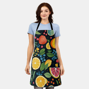 Colourful Fresh Fruit Pattern Apron