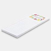 Colourful Fresh Watercolor Vegetables Grocery List Magnetic Notepad (Angled)