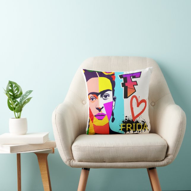 Colourful Frida POP ART Cushion (Chair)
