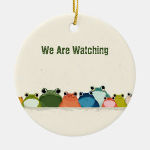 Colourful Frogs Line – Cute Minimal Animal Art Ceramic Ornament