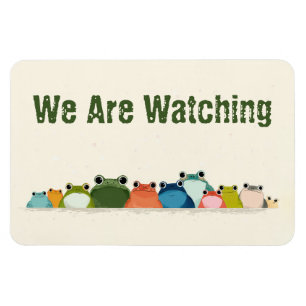 Colourful Frogs Line – Cute Minimal Animal Art Magnet