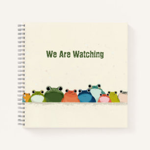 Colourful Frogs Line – Cute Minimal Animal Art Notebook