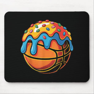 Colourful Frosted Basketball Dessert Style Artwork Mouse Pad