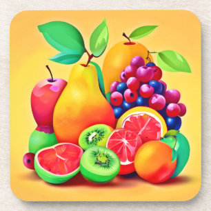 Colourful Fruit Medley Coaster