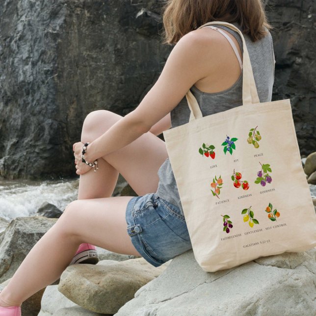 Colourful Fruit of the Spirit Tote Bag (Creator Uploaded)
