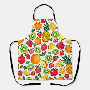 Colourful Fruit Pattern Design Apron