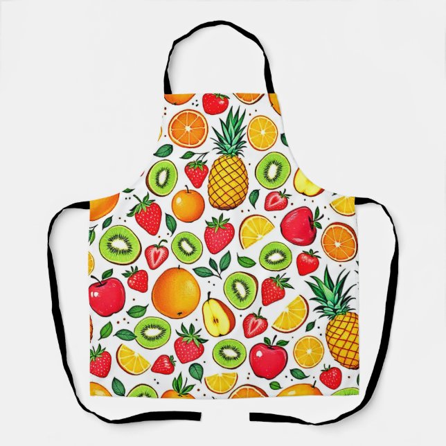 Colourful Fruit Pattern Design Apron (Front)