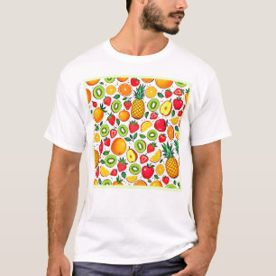 Colourful Fruit Pattern Design T-Shirt