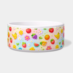 Colourful Fruit Pattern With Flowers and Fruits