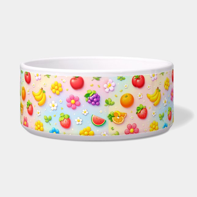 Colourful Fruit Pattern With Flowers and Fruits (Front)