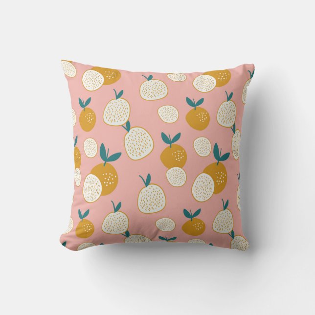 Colourful fruit, seamless background pattern. cushion (Front)