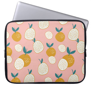 Colourful fruit, seamless background pattern. laptop sleeve