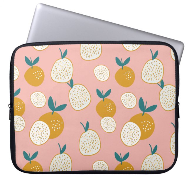 Colourful fruit, seamless background pattern. laptop sleeve (Front)
