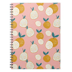Colourful fruit, seamless background pattern. notebook