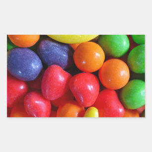Colourful Fruit Shaped Candy Rectangular Sticker