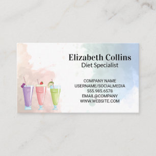 Colourful Fruit Smoothies Business Card